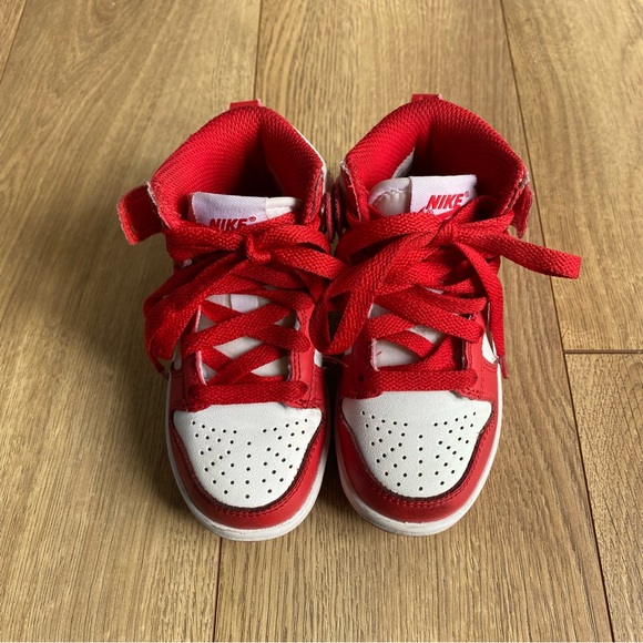 Nike Dunk High PS 'Championship Red' Shoes Toddler Size 8c - Picture 10 of 10